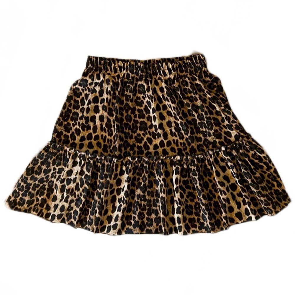 Leopard Skirt with Ruffle